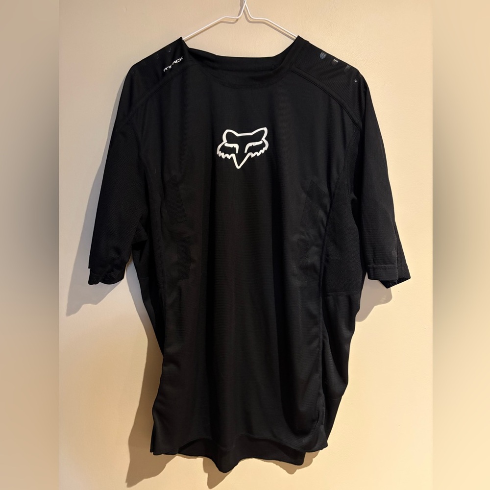 Fox Attack Jersey Black Mesh Panels Size XL Dirtbiking